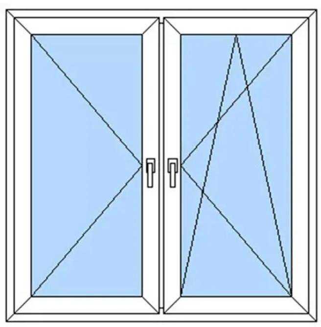 Виды трехстворчатых окон и типовые размеры