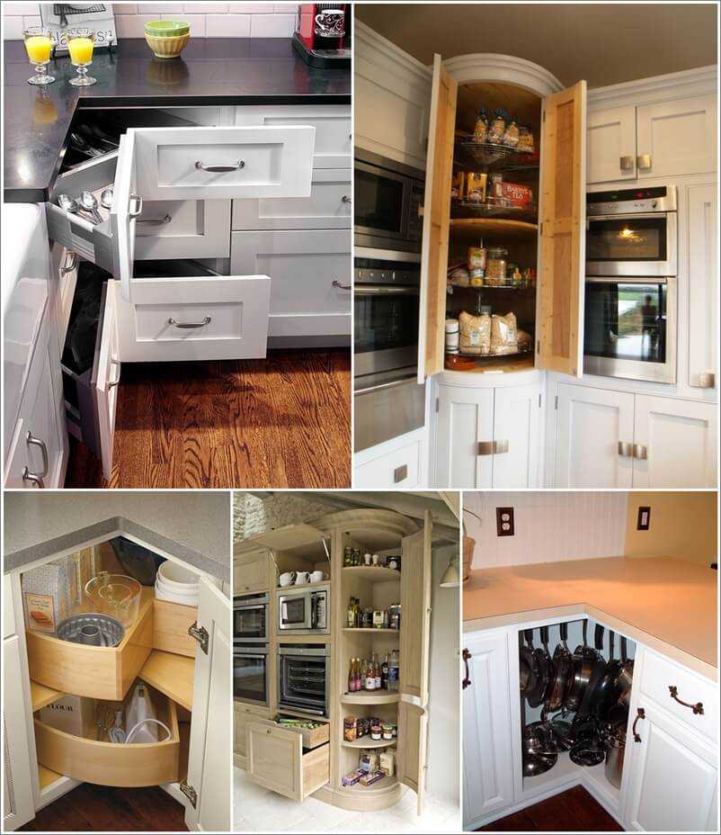Угловой кухонный шкаф, особенности и основные преимущества