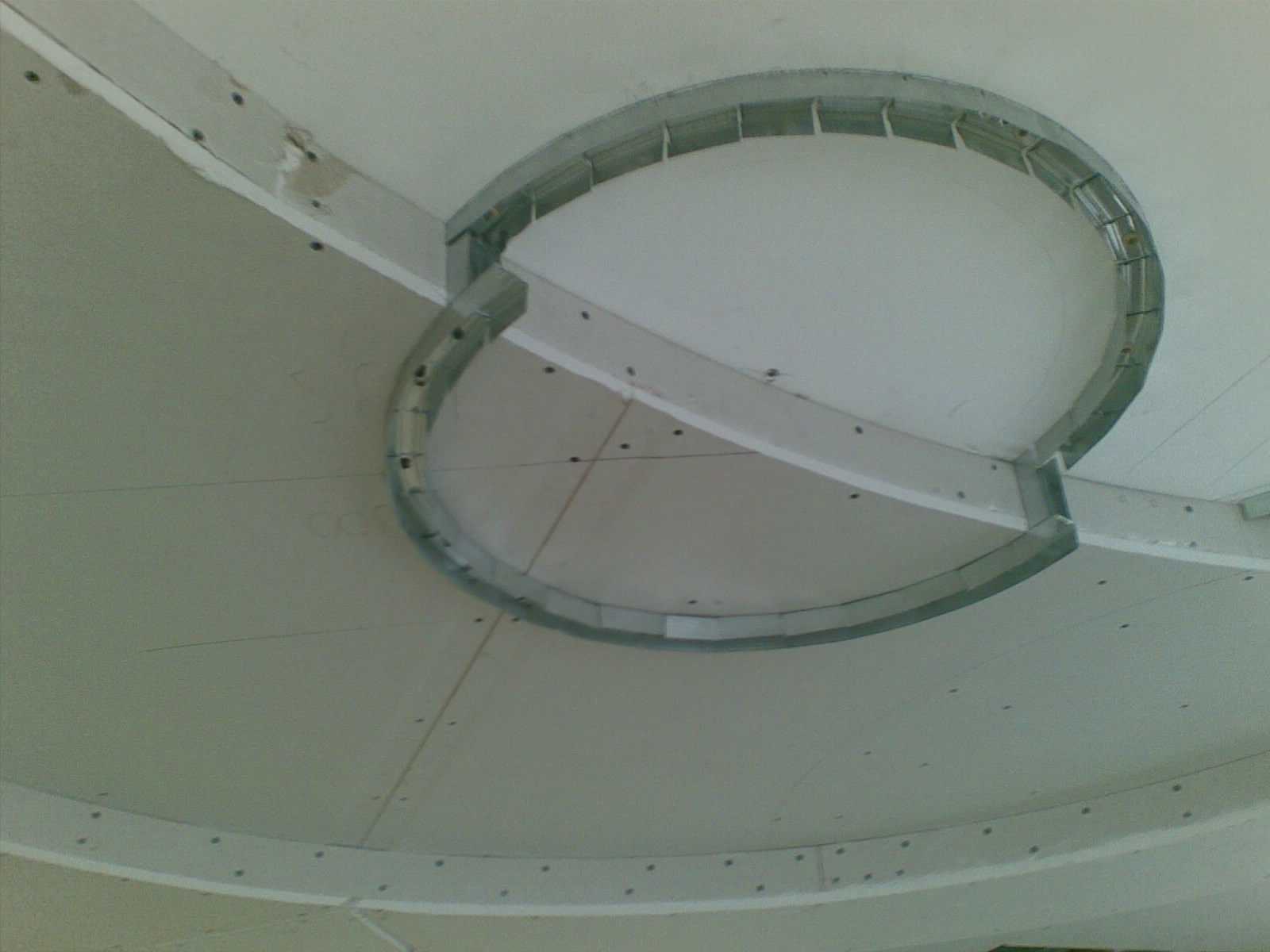 Фигурные потолки из гипсокартона, фото