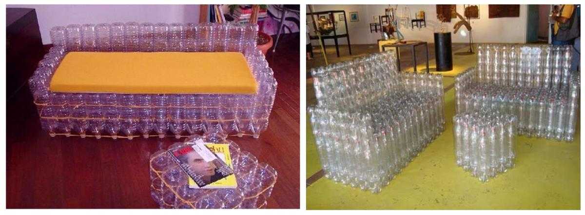 Пуфик из пластиковых бутылок: делаем оригинальное кресло своими руками из подручных материалов