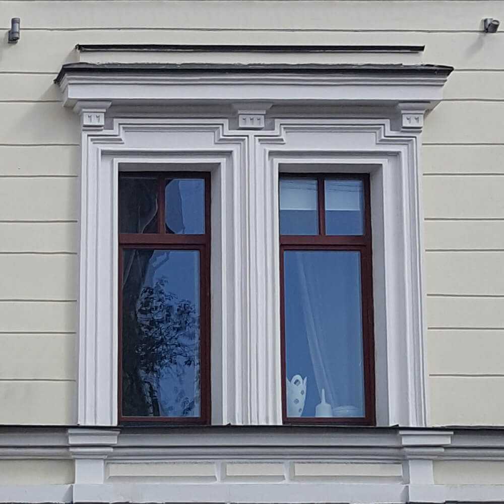 Какое выбрат обрамление окон на фасаде дома и на балконе? обрамление окон дома разными материалами