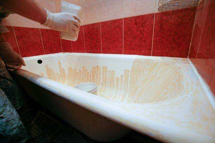 Чем покрасить чугунную ванну внутри в домашних условиях