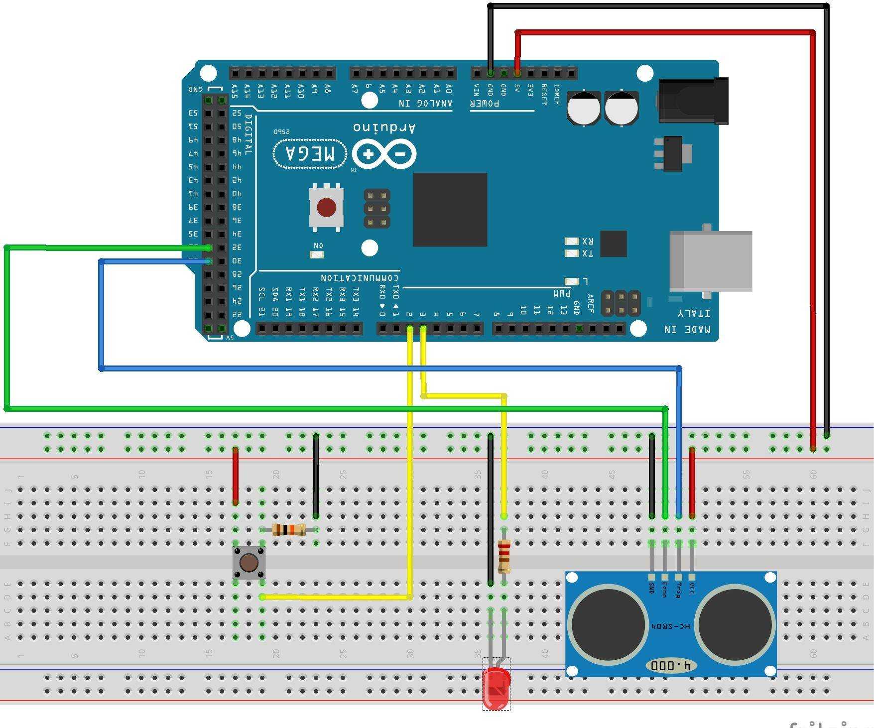 Arduino и vl53l0x - схема подключения лазерного дальномера