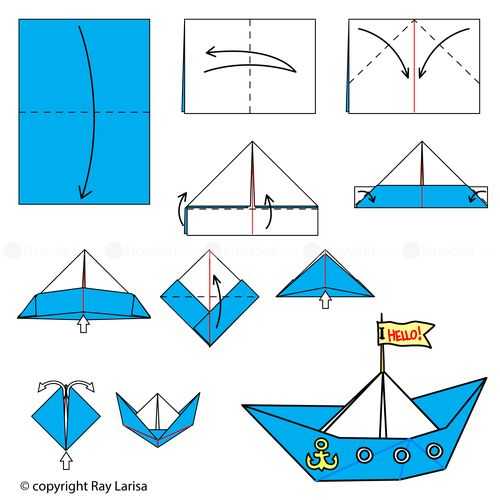 Узнаем как из бумаги сделать лодку для игр