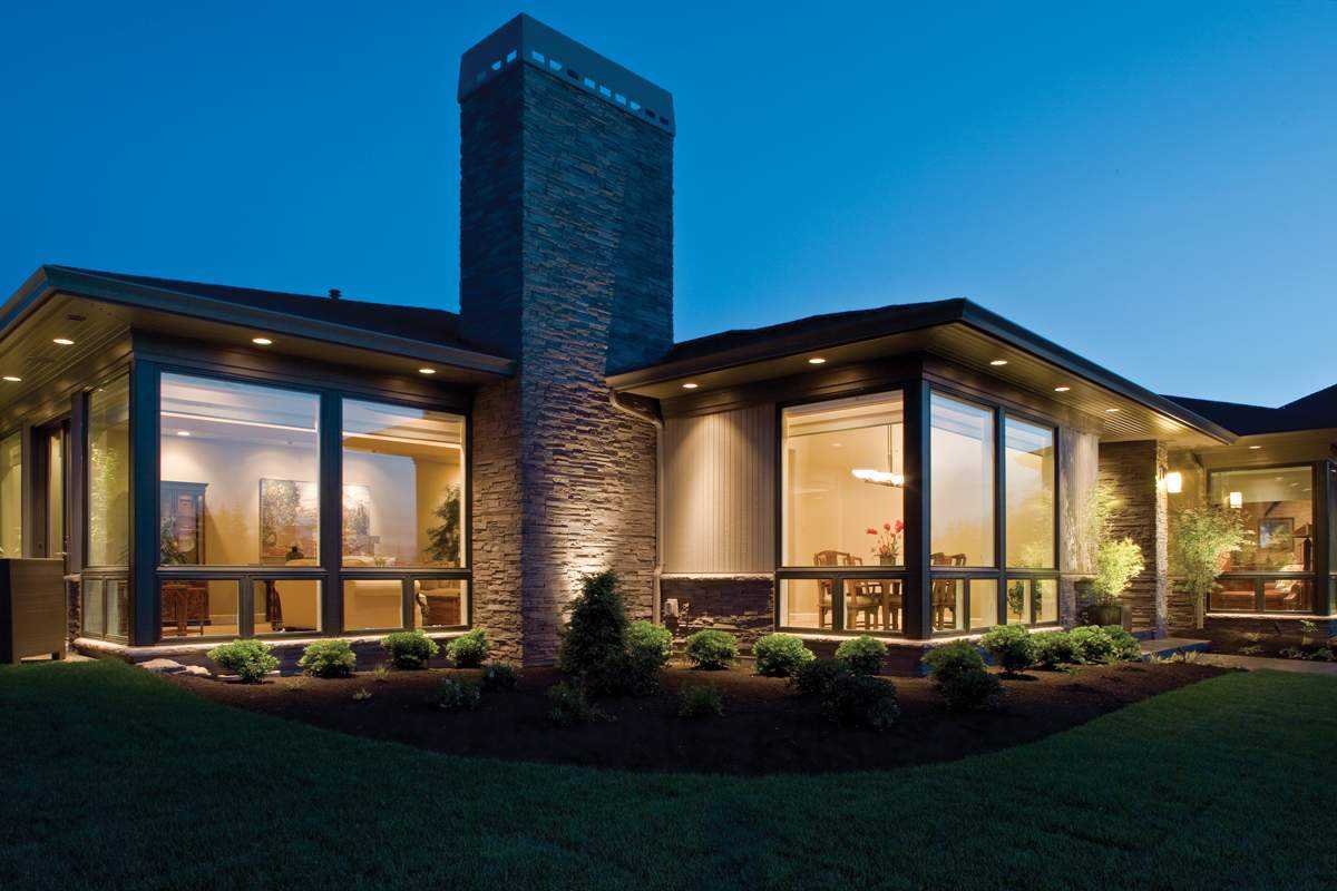 Дом с панорамными окнами - 120 фото лучших проектов для загородного дома