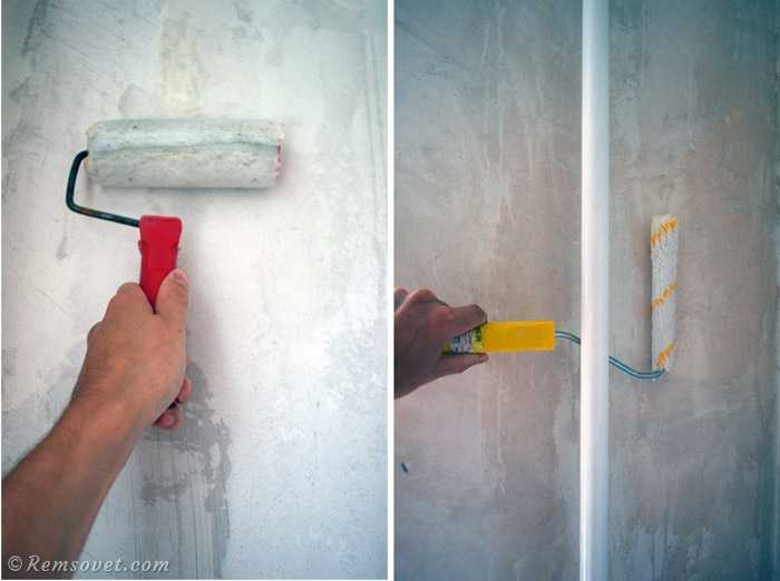 Каким образом наносится жидкая шпаклевка на стены: валиком, кистью или иным способом