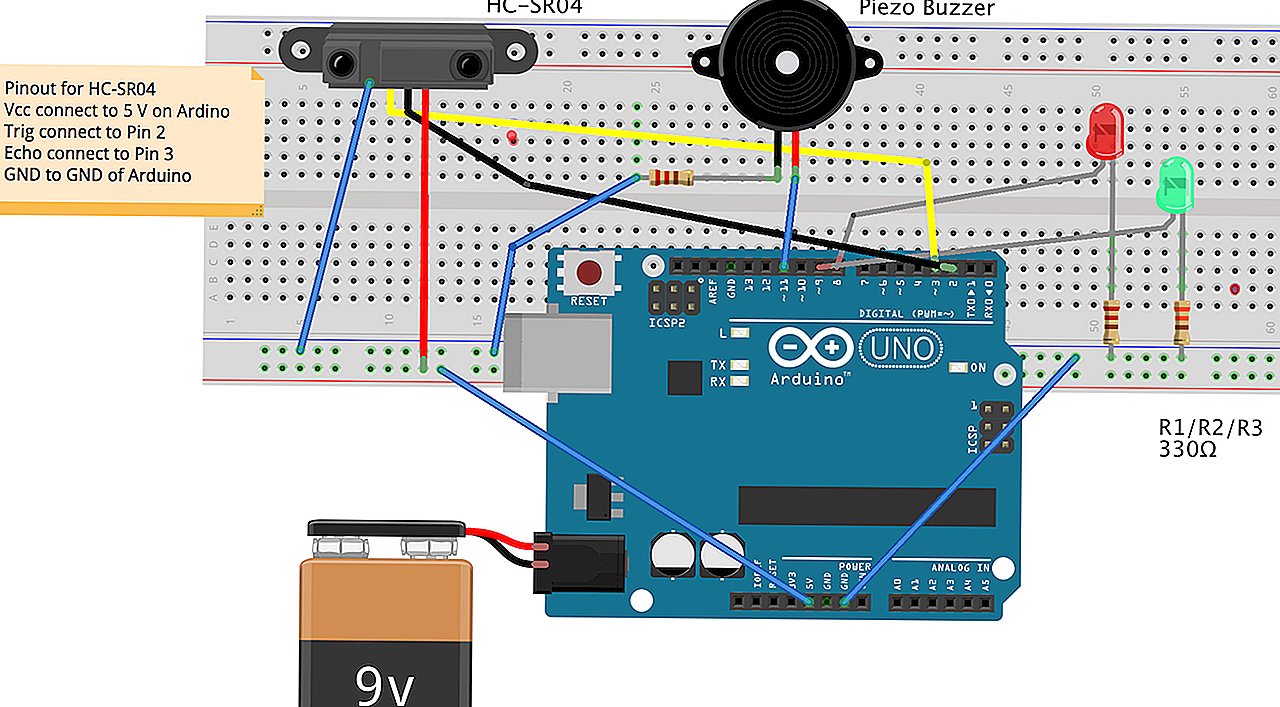 Ультразвуковой дальномер на arduino / хабр