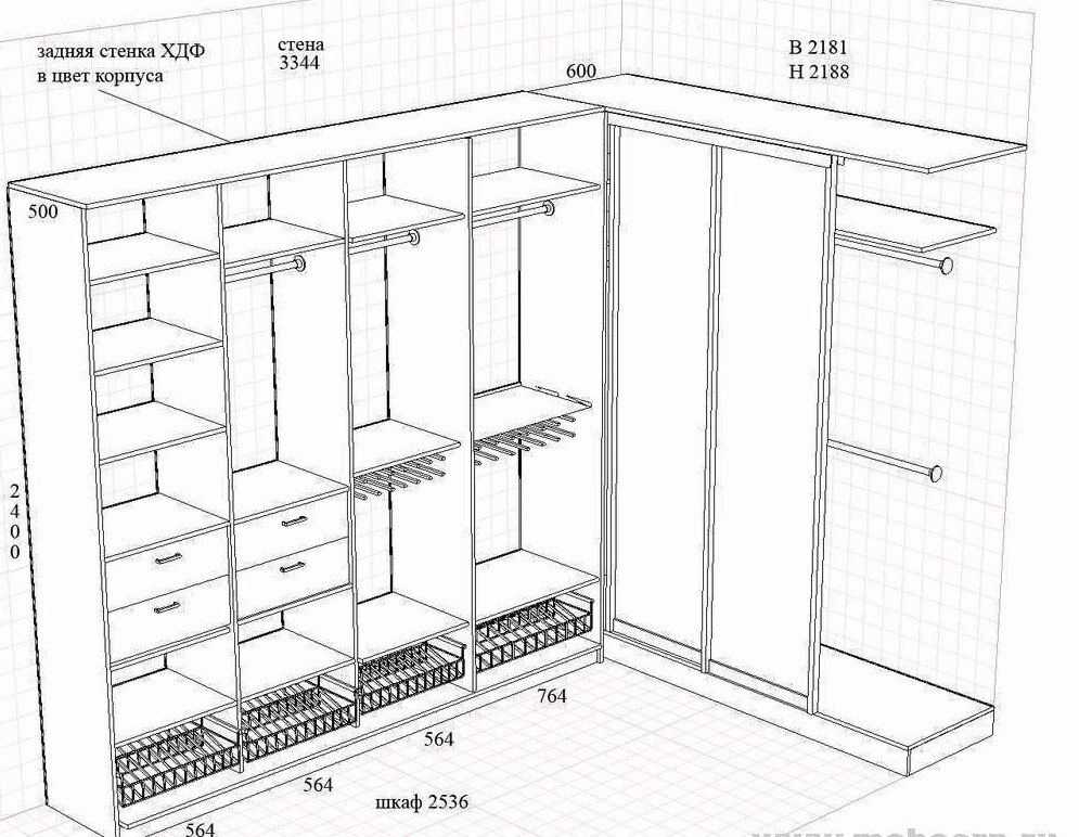 Планировка шкафа-купе (37 фото): внутри с размерами, схемы, варианты встроенные в прихожую, для спальни, программы и онлайн-конструкторы