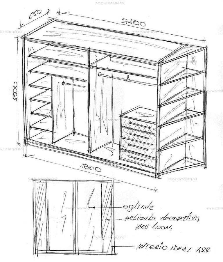 Встроенный шкаф-купе по собственному проекту и своими руками